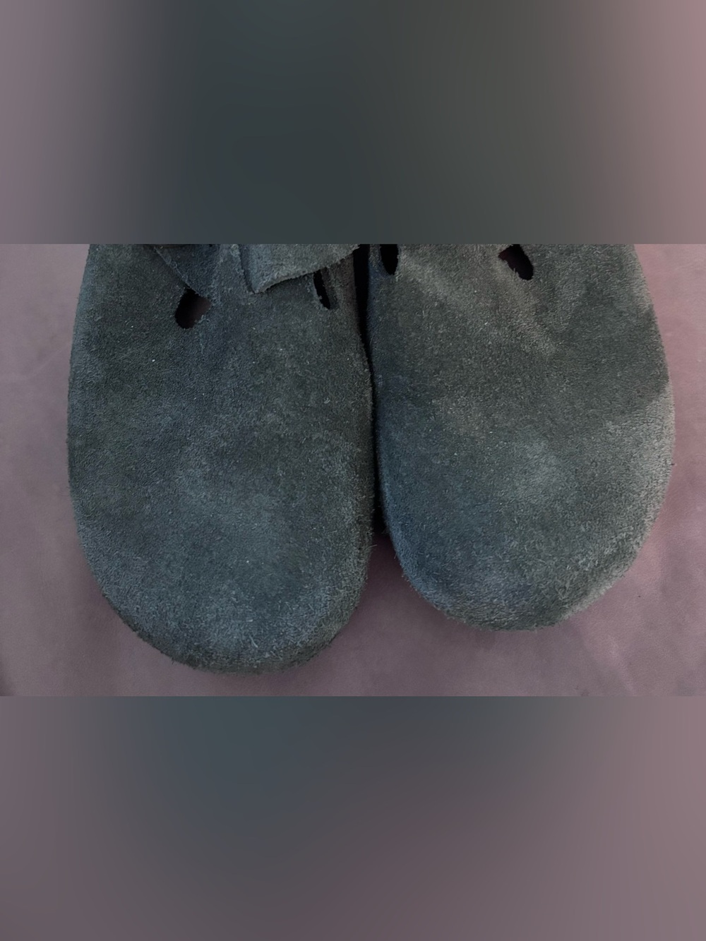 Papillio by Birkenstock Fanny Platform Clogs Forest Green Suede Size 41 US 10 - Picture 7 of 10